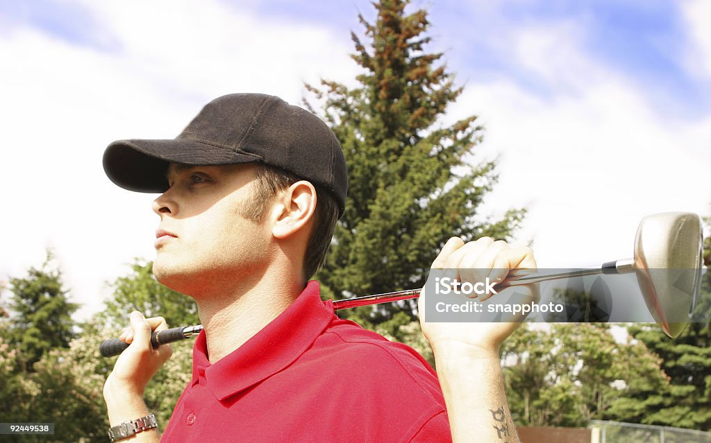 Welsh Golfer - 로열티 프리 건강한 생활방식 스톡 사진