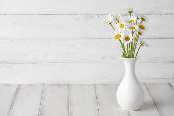 istock Chamomiles or daisies in white vase 924498850