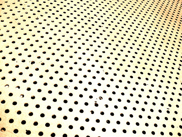 istock Abstract Yellow Metal with holes 92449946