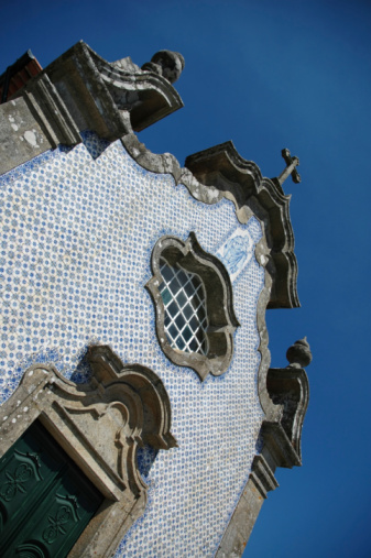 Tiled Church tile at Pont de Lima, Minho, Portugal