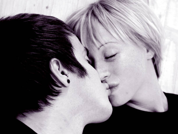 istock Young couple kissing 92450227