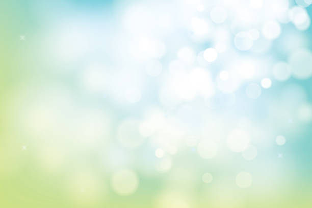 안녕하세요 봄 녹색 bokeh 추상적인 배경을 흐리게. - backgrounds sunbeam horizontal spring stock illustrations