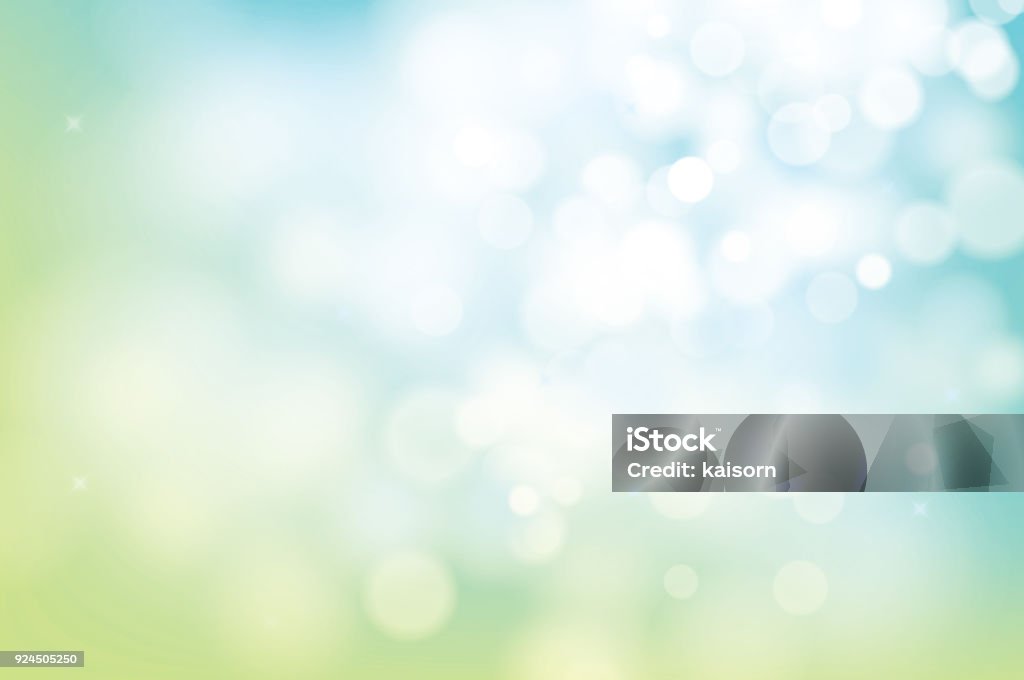 hello spring green bokeh blur abstract background. Backgrounds stock vector