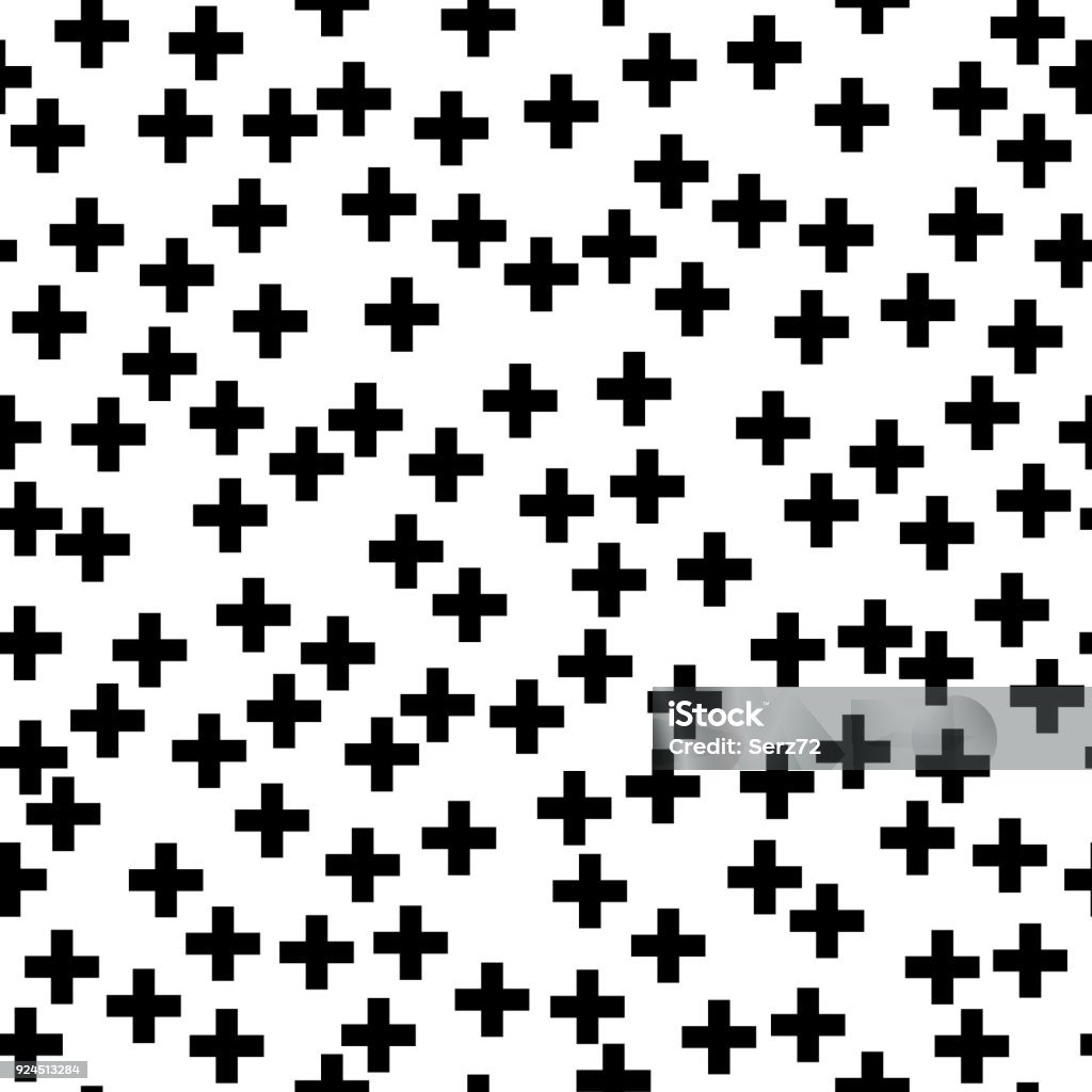 Plus.line Pattern Seamless Pattern With Plus Sign Stock Illustration - Download Image Now ...