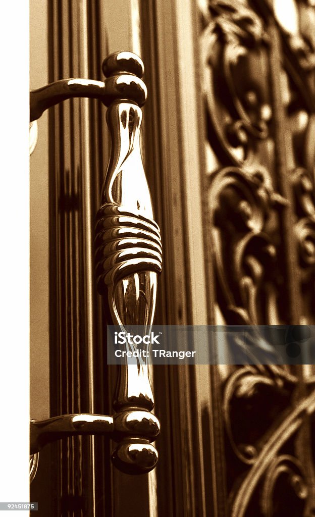 doorhandle  Blue Stock Photo