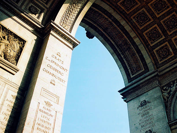 arc de triomphe - arc de triomphe paris france arc delaware fotografías e imágenes de stock