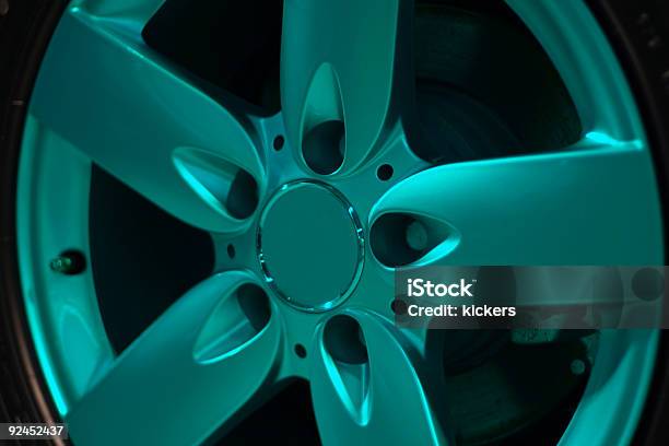 Alloy Wheel Turqoise Stock Photo - Download Image Now - Alloy, Alloy Wheel, Brake