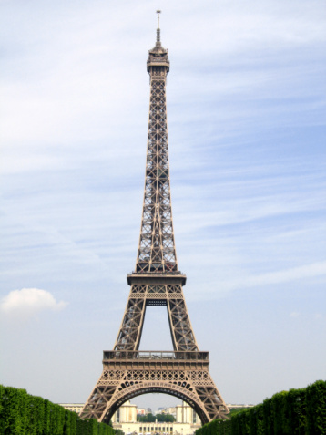 straight-up daylight view of eiffel tower. 