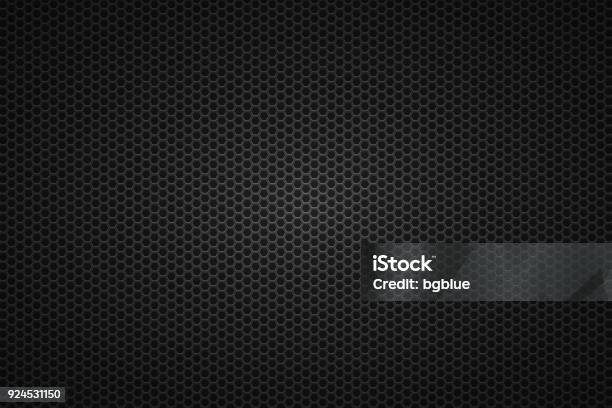 Metallic Texture Metal Grid Background Stock Illustration - Download Image Now - Backgrounds, Hexagon, Textured