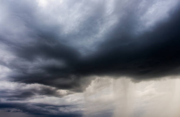 istock Rain clouds and gloomy sky in black and white 924531794