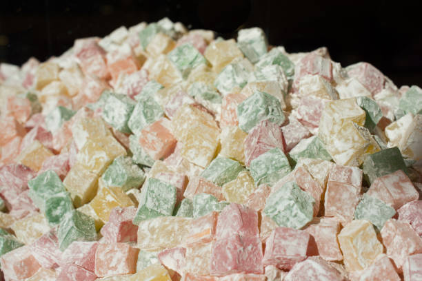 Load of traditional turkish delight lokum candy