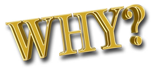 istock Stock Illustration - Large Golden Glitter Text: WHY, 3D Illustration, Bright Against the White Background. 924533018