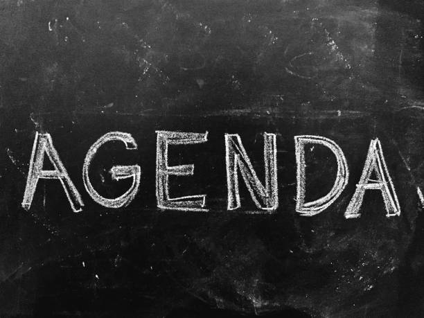 istock Agenda Handwritten on Blackboard 924536696