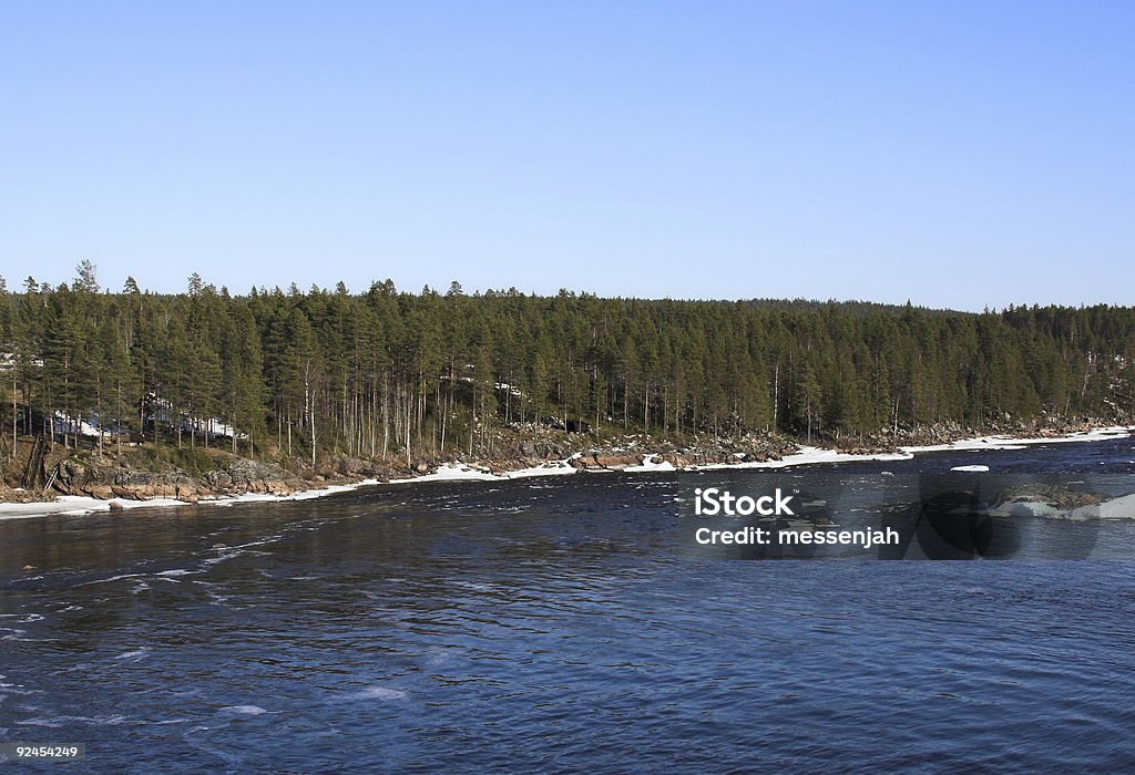 Fluss fließt durch das Jahr - Lizenzfrei Kalix-Fluss Stock-Foto