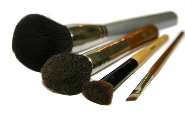 make-up brushes stock photo