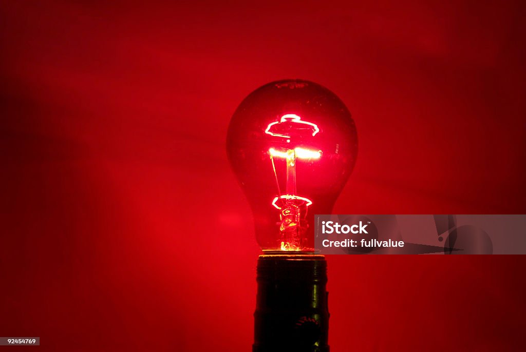 Luz roja brillante - Foto de stock de Bombilla libre de derechos