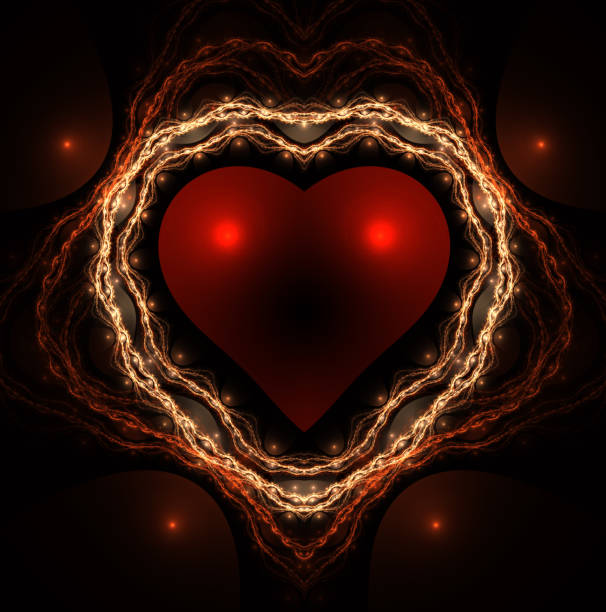 istock Burning and beating heart. Valentine's day background. Greeting card 924558890