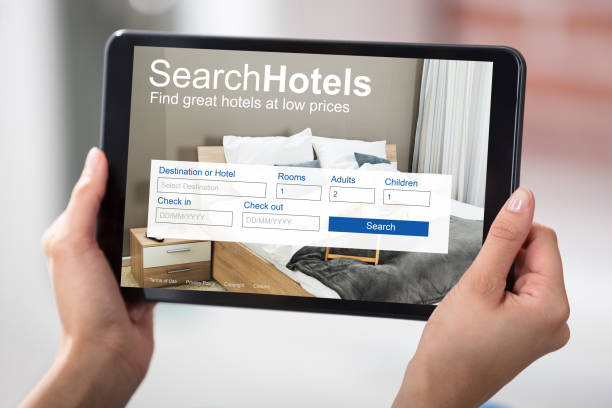 istock Woman Searching Online Low Priced Hotels 924559304