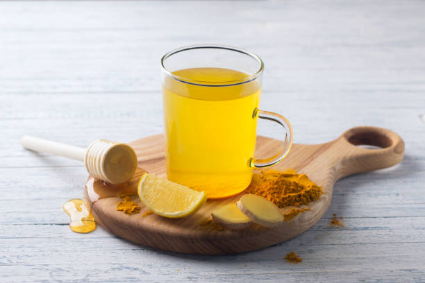 istock Energy tonic drink with turmeric, ginger, lemon and honey 924559834
