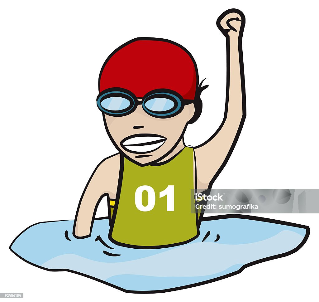 Swim Champ  Cap - Hat stock illustration