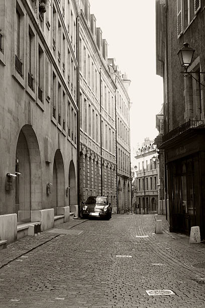 istock Lonely car parked on the street 92456548