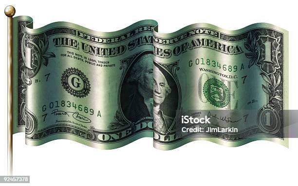 Dollarflagge Stockfoto und mehr Bilder von 401K - englischer Begriff - 401K - englischer Begriff, Aktenmappe, Aktienschein