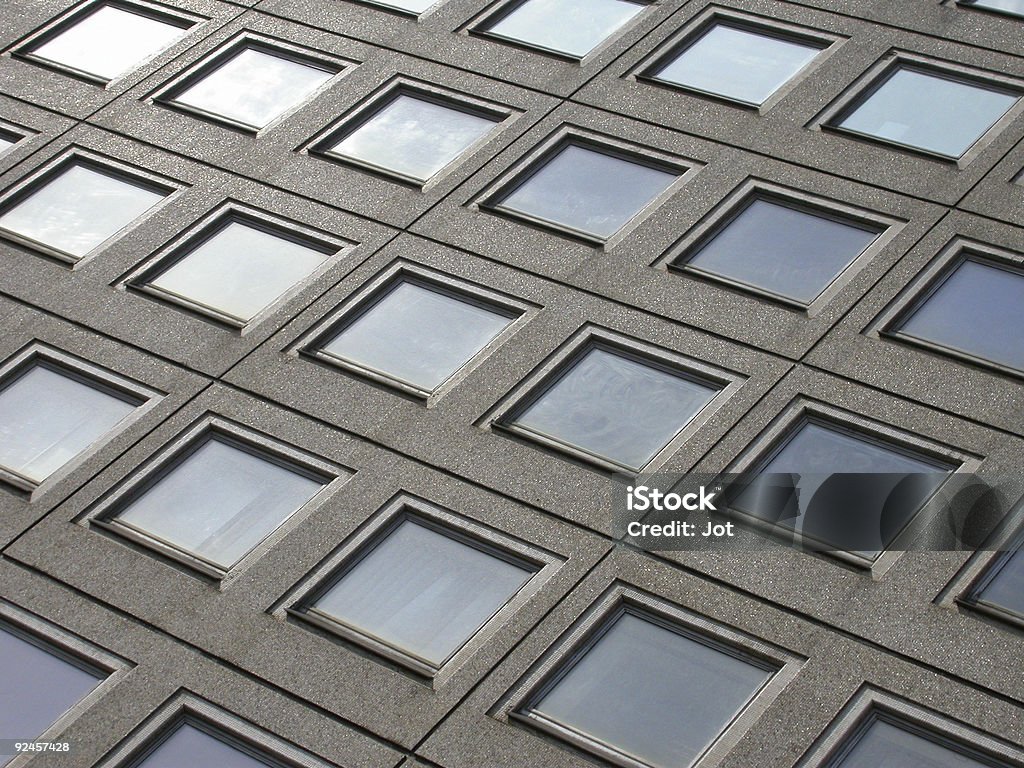 Architecture - Concrete grid Facade of office building in concrete 1960-1969 Stock Photo