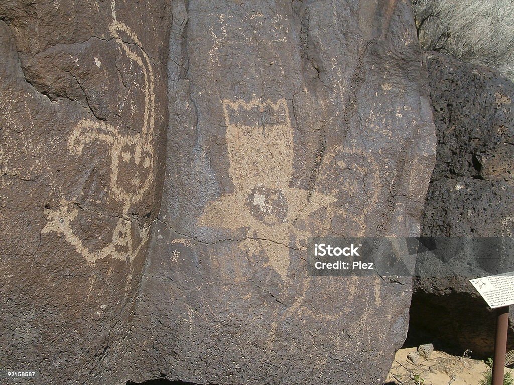 Ancient Native American Rock Art #3  Albuquerque - New Mexico Stock Photo
