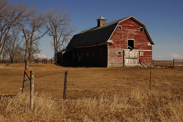 celeiro vermelho - north dakota - fotografias e filmes do acervo