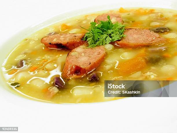 Tre Zuppa Di Patate - Fotografie stock e altre immagini di Cerfoglio - Cerfoglio, Alimentazione sana, Alimento affumicato