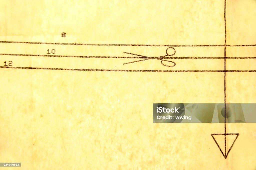 Pattern Making Old Old Sewing Pattern Background Aged Paper Stock Photo - Download Image ...