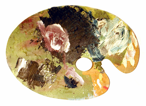 Picture this : and old painter's palette.