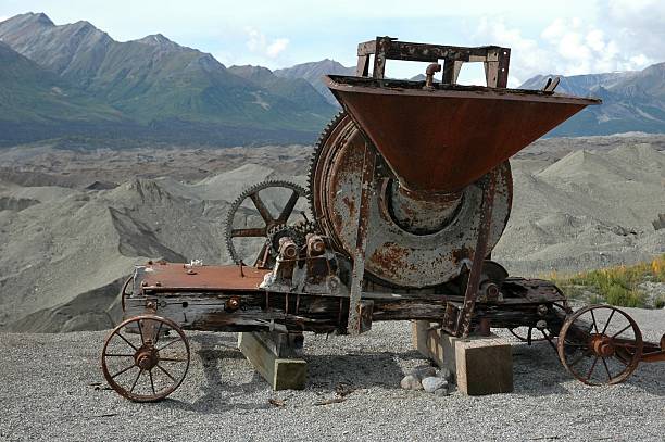 istock Abandoned mining machinery,Kennicott,Alaska.Wrangell Mountains in the background. 92460252