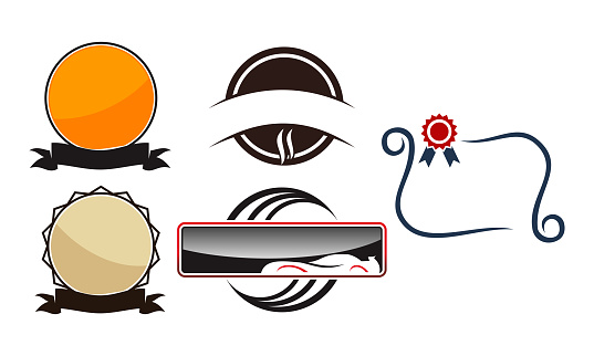 Sample Set Emblems Template Emblem Blank Set Stock Illustration - Download Image Now ...