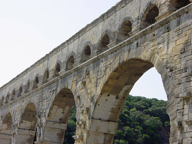 pont du gard akwedukt - aqueduct roman ancient rome pont du gard zdjęcia i obrazy z banku zdjęć