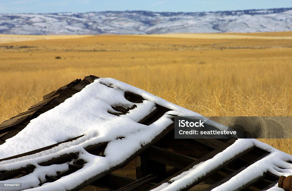 snowy roof snowy roof top Abandoned Stock Photo