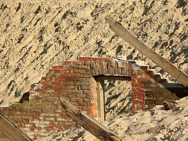 Over-sanded house stock photo