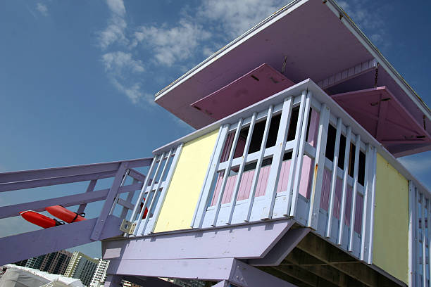 istock Miami- Purple lifeguard station 92462054