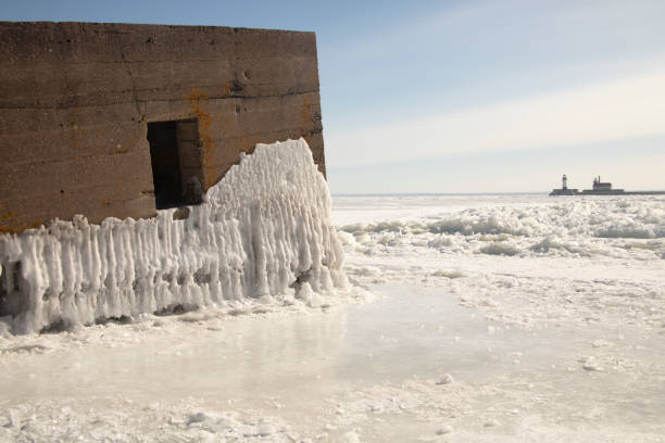 istock Ice covered The Cribs on Lake Superior, Minnesota 924627422