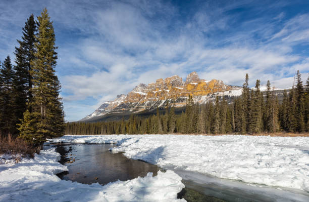 istock Castle Mountain in Winter, Banff National Park, Alberta Canada 924629022