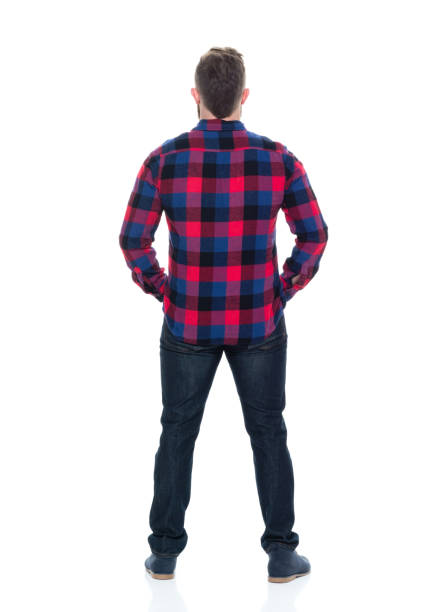 istock Attractive man in plaid shirt hanging out 924629352