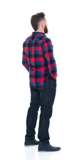 istock Attractive man in plaid shirt hanging out 924629360