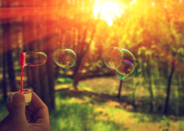 istock big soap bubbles into the sunset with beautiful bokeh. 924633104