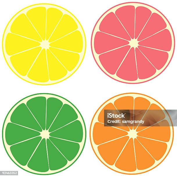 Ilustración de Citrus y más Vectores Libres de Derechos de Alimento - Alimento, Amarillo - Color, Color - Tipo de imagen