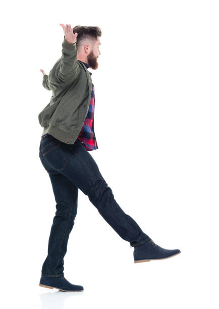istock Interesting man in casual clothes doing ballet 924636640