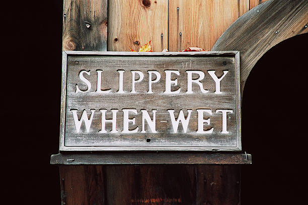 Slippery When Wet stock photo