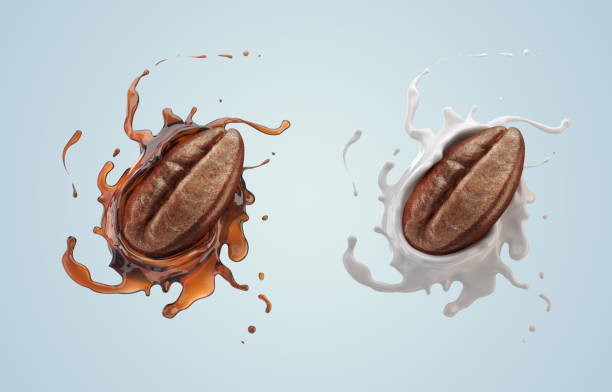 istock Coffee bean with coffee and Milk splash 924640726