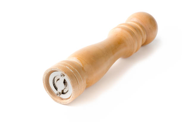 istock Wood Pepper Mill isolated on white background 924641156