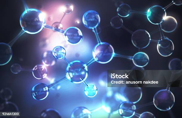 Energy Of Molecule Or Atom Stock Photo - Download Image Now - Molecule, Hydrogen, Abstract