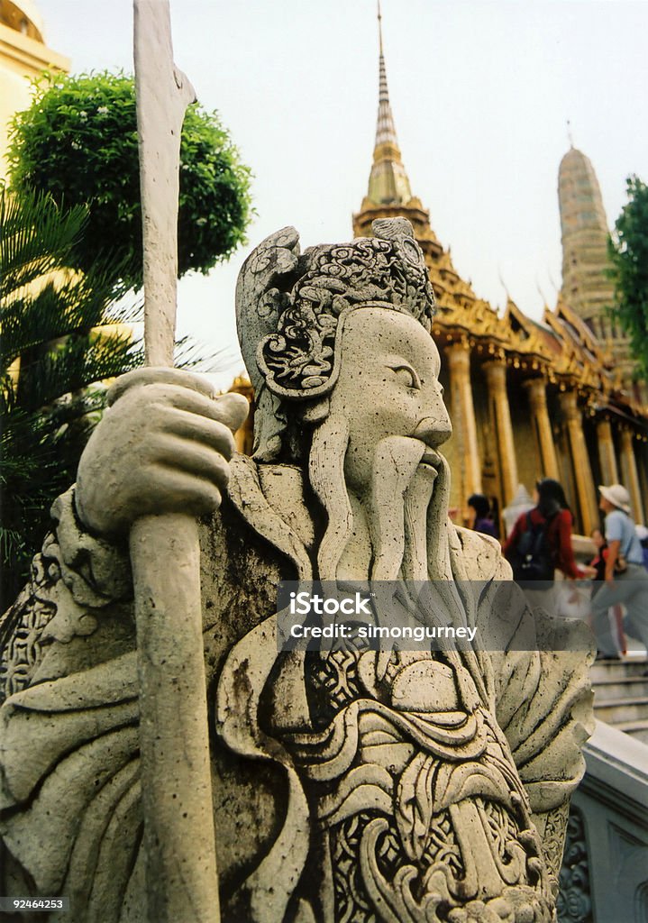 Templo guarda bangkoks Grande Palácio - Royalty-free Adulação Foto de stock